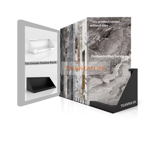 Espositore Personalizzabile di Alta Gamma per Campioni di Piastrelle in Metallo con Molteplici Scomparti per Sale Espositive, Scaffale Semplice in Acciaio - Product Image 1