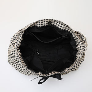 Cadeau de qualité en gros imprimé haut grand lourd petit personnalisable blanc coton devoir toile fermeture éclair Logo Shopping Eco toile sac - Product Image 6