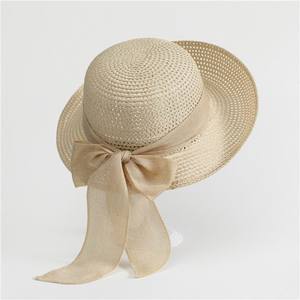 Cappelli da Sole in Paglia da Donna Estivi da Spiaggia con Tesa Larga, Nastri, Pieghevoli, UPF 50+, con Cinturino - Product Image 2