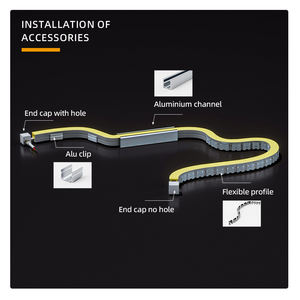 Bande lumineuse néon à haute efficacité sélectionnée 1010F Tube à pliage supérieur 41,7 mm Découpable 2700K à 6500K Multi CCT en option pour l'éclairage - Product Image 6