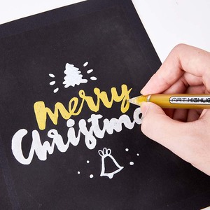 LISI Stylos à gel d'art à pointe fine <span class=keywords><strong>Encre</strong></span> blanche/argent/or pour papier noir Set pour dessin - Product Image 5
