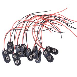 Connettori di stoccaggio batteria 9 V da 9 Volt I-Type con fibbia a scatto in pelle sul cavo del connettore della batteria 15cm(I-Type) - Product Image 2