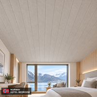 Panneau de plafond en PVC laminé texturé, finition mate, pour projets d'aménagement intérieur d'hôtels et de chambres à coucher – Vente directe usine