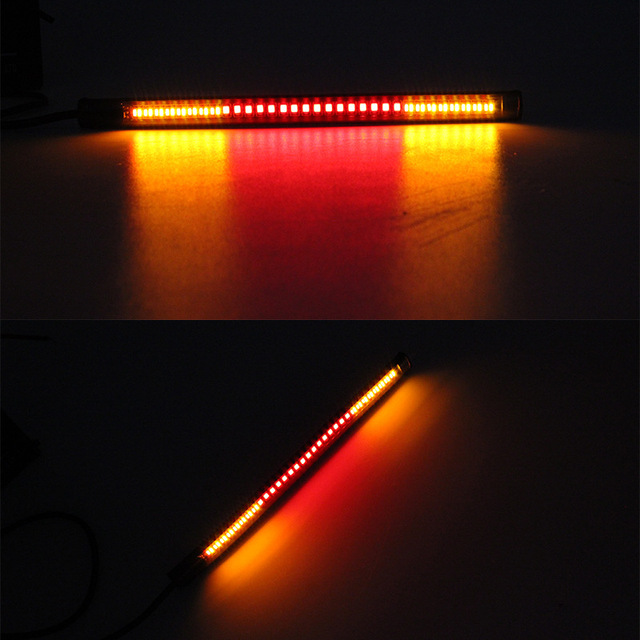 JINXIN Universal 48SMD Motorcycle Light Bar LED Brake Turn Signal Lamp Licence Tail Lights