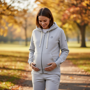 Ensemble de survêtement unisexe 100 % coton pour la maternité, neuf, confortable, respirant, pour le sport et le fitness, avec fermeture éclair, pour l'échauffement, avec logo du club, collection automne - Product Image 3