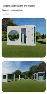 Cabina de manzana personalizable, estructura de acero, red, Estrella <span class=keywords><strong>Roja</strong></span>, paisaje marino Modular, casa integrada, dormitorio, casa de familia vacía, directo de fábrica - Product Image 6