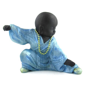 เซนเครื่องประดับตั้งโต๊ะสำหรับบ้านสำนักงานบ้านไม่ฟังรูปปั้นพระเล็กๆทำจากเรซิ่นของตกแต่งรูปปั้นพระพุทธรูปสำหรับเด็กกังฟู - Product Image 5