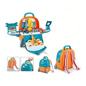 Creative <b>Builder</b> Tool Set Wooden Workbench Toolbox Engineer Toy Drill Construction Pretend Play Learning Development Toy - Product Image 2