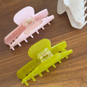 Pinza de Pelo Grande de Acetato Estilo Coreano, Elegante Diseño de Tiburón con Diamantes, Accesorios de Moda para el Cabello de Mujer - Product Image 5