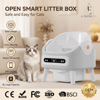 Caja de Arena Inteligente para Gatos, Autolimpiable, Control por Aplicación, WiFi, Pesaje Inteligente, 8L, Parte Superior Abierta, Gran Capacidad para Gatos Grandes, OEM