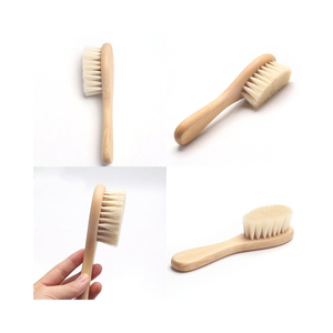 Cepillo para Bebés de Pelo de Cabra, Precio de Fábrica, Muestra Gratis, Venta al por Mayor, Cepillo para Masaje Capilar Infantil, Mini Cepillo de Madera para <span class=keywords><strong>Recién</strong></span> <span class=keywords><strong>Nacidos</strong></span> - Product Image 2