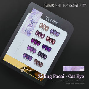 Cat Eye Gel Hema Tpo Free Glass Cat Magnetic UV <b>Nail</b> Gel Polish Collection Cat Eye Gel Polish AILANUO Colorful Gemstone - Product Image 5
