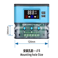 Contrôleur de charge solaire Yahong YH-AP2024 20A 12/24V AUTO PWM, puissance PV maximale 480W, tension PV maximale 50V pour système solaire