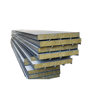 Panneau métallique moderne Panneau mural sandwich Panneau toit d'atelier Maison Bâtiment <span class=keywords><strong>extérieur</strong></span> EPS Aluminium PIR <span class=keywords><strong>Isolation</strong></span> laine de roche - Product Image 1