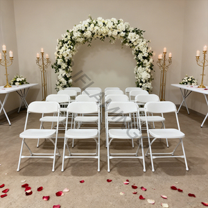 <span class=keywords><strong>Silla</strong></span> portátil plegable apilable blanca Bjflamingo 10 <span class=keywords><strong>Pack</strong></span> 650LB Capacidad de peso <span class=keywords><strong>Silla</strong></span> cómoda para eventos - Product Image 6