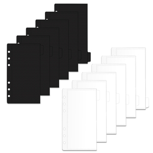 6pcs a6 מזומנים מעטפות מחלפים דיבידר קפור עמ 'לכיסי תקצוב כיסים להגדיר zipless ננעץ מערכת המעטפת דיבידר ארנק - Product Image 1