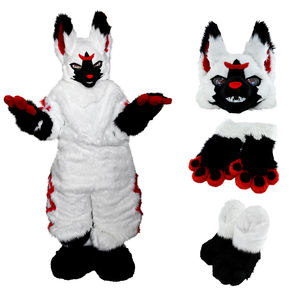 Disfraz de Mascota Profesional Personalizado de Perro Husky Blanco y Negro, Traje de Fursuit Humano, Juguete de Peluche Digitigrado de Anime, Fursuit de Animal - Product Image 4