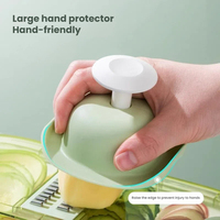 Handmatige keukenhulp voor fruit, vlees, knoflook, multifunctionele plastic groentesnijder, groentehakker, speciale gereedschappen