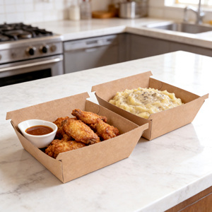 Bol jetable et boîte à hamburger en papier kraft, vendus séparément pour le bol et ensembles pour l'emballage, pour les fêtes quotidiennes ou les magasins d'alimentation - Product Image 6