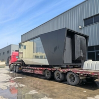 Maison en conteneur d'acier de luxe prête à l'emploi, imperméable, préfabriquée, type Apple Cabin