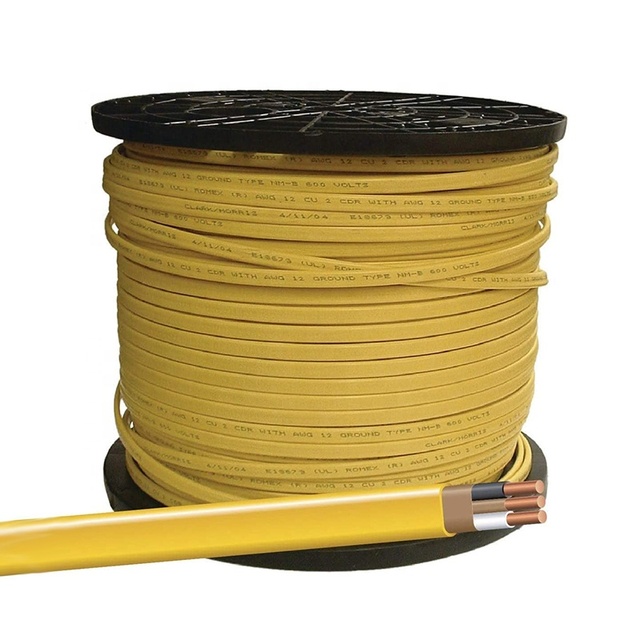 NM-WGX1000 12/2 Non-Metallic Sheathed Cable with Ground 25m Length Stripped Female End for Consumer Electronics