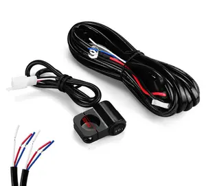 Motorbike Wire Switch Harness 12v Wire Cables Assembled LED Spotlight Harness