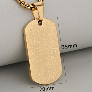 Colgante Unisex Popular para Hombre, Colgante Cuadrado de Acero Inoxidable, Joyería Antideslustre, Colgantes de Moda - Product Image 3