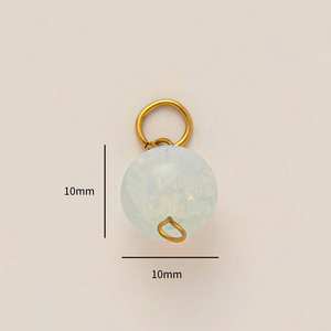 Новые DIY-шармы из нержавеющей стали 2025 года: модные ювелирные изделия на заказ, бусины-подвески с камнями по месяцу рождения, покрытие PVD 18К золотом для изготовления украшений - Product Image 5