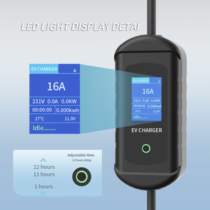 Snev ปืนชาร์จ EV แบบพกพา, เครื่องชาร์จปืนเดี่ยวปืน7kW กระแส3.5kW 16A <span class=keywords><strong>13A</strong></span> 10A 8A สำหรับใช้ในบ้าน - Product Image 4