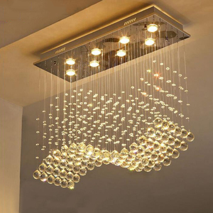 Lustre en cristal moderne K9 lustre à manger personnalité créative lampe en cristal rectangle moderne lampe à manger suspension pour salle à manger - Product Image 4