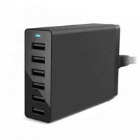 Cargador de Teléfono Móvil de Alta Calidad, 5V 10A, 6 Puertos, Cargador USB Rápido Multipuerto, Estación de Carga para Teléfono y Tableta