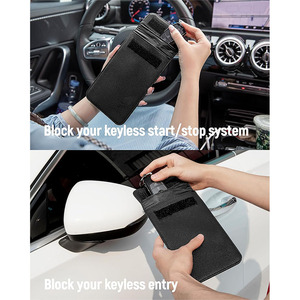 <span class=keywords><strong>Pochette</strong></span> Faraday bloquant les signaux <span class=keywords><strong>RFID</strong></span> pour tous les téléphones et clés de <span class=keywords><strong>voiture</strong></span>, protection <span class=keywords><strong>anti</strong></span>-pistage, <span class=keywords><strong>anti</strong></span>-hackage et antivol - Product Image 5