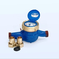 Brass Mechanical IP68 Digital Multi-Jet Flow Meter Photoelectric DN20mm OEM 4m/h Practical Normal Water Meter