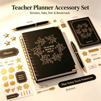 Carnet de notes A5 personnalisé en cuir/PVC à spirale, avec feuilles mobiles, pour enseignants, idéal comme organisateur ou planificateur, parfait pour les cadeaux