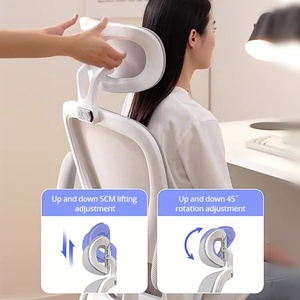 Nuova Sedia da Ufficio Ergonomica Girevole in Rete di Alta Qualità, Bianca, Comoda e Regolabile per Staff e Direzionale, con Supporto Lombare - Product Image 4