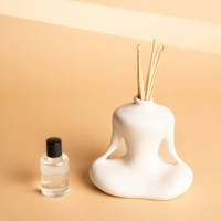 KALYS Le Diffuseur Zen en Céramique Tunisienne Faite à la Main, Finition Satinée, Ajoutez 2-3 Gouttes d'Huile, Parfum Jasmin Musc Blanc, Sans Spécialité
