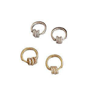 卸売ファンシーレイヤードラインストーンフープイヤリング女性毎日使用 - Product Image 1