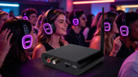 Transmisor de Audio para Discoteca Silenciosa, Sistema de Fiesta Silenciosa UHF y Bluetooth HiFi, Múltiples Canales INDA