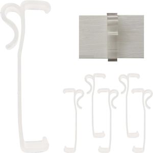 6 pièces 3.25 pouces Design industriel <span class=keywords><strong>PVC</strong></span> <span class=keywords><strong>fenêtre</strong></span> aveugle Clips Long canal caché cantonnière rideaux accessoires haute moderne en plastique bon - Product Image 1