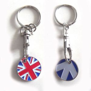 Small MOQ Cheap Branding Items Zinc Alloy Cart Trolley Coin Metal Car Custom Promotional <b>Keychains</b> Fashion Trend Gravure Printed - Product Image 3