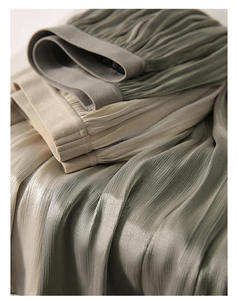 Soie brillante fleur nacrée chignon grande balançoire jupes femmes <span class=keywords><strong>voile</strong></span> longue jupe nouveau Design de mode lanterne parapluie jupe - Product Image 6