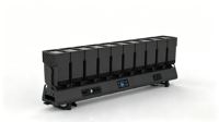 Barre de pixels LED 10x80W étanche IP67 avec zoom, barre de lumière à tête mobile, gradation linéaire 32 bits 0-100%, DMX512 1~30HZ, boîtier métallique noir