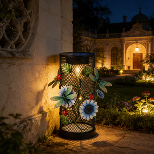 Lampes solaires de jardin personnalisées Yuandian, décoration 3D en forme d'insectes et de fleurs, lanterne suspendue, approuvées RoHS CE FCC pour la décoration saisonnière de la cour - Product Image 2