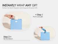 Ruban rigide en papier couché mat à base de matériaux recyclés avec poignée, réutilisable en vrac pour cadeaux d'anniversaire d'enfants, de mariée, de bonbons et de jouets