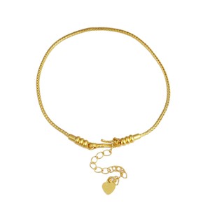 Snake Bone Chain Heart Pendant <b>Copper</b> Plated Jewelry Finding For <b>Bracelet</b> Making DIY Accessories Wholesale - Product Image 5