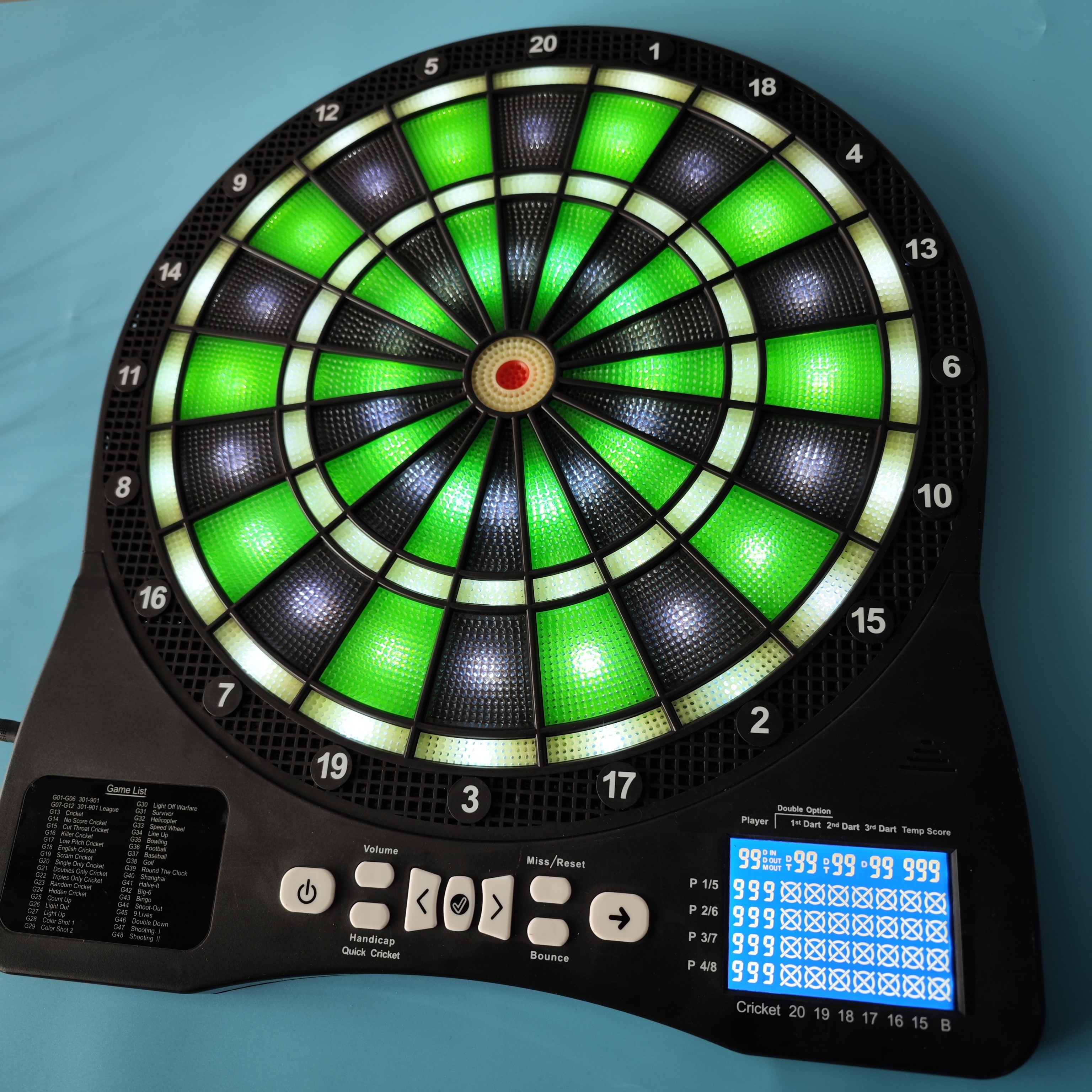 電子ダーツボード、13インチ照明セグメント光ベースのゲーム大人