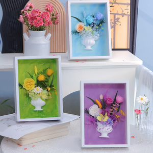 <span class=keywords><strong>Prix</strong></span> de gros, fleur séchée conservée, <span class=keywords><strong>rose</strong></span> éternelle, cadre photo pour décoration murale/de table, cadeaux de Noël - Longue durée 3-5 ans - Product Image 5