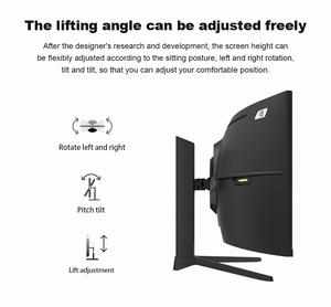 Moniteur de jeu PC incurvé <span class=keywords><strong>ultra</strong></span> large de 49 pouces 240Hz 5K PBP HDR haute résolution pour un transport rapide sur ordinateur de bureau - Product Image 4