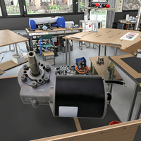 Moteur CC à balais à couple élevé de 77 mm avec configuration à double axe, moteur à aimant permanent pour machines de rééducation et bateaux