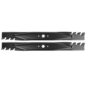 Jeu de lames de <span class=keywords><strong>tondeuse</strong></span> robustes de 46 po, remplacement <span class=keywords><strong>pour</strong></span> 942-04244 742-04290-X 942-04290 942-04361, longueur 23-2/9 po, pièces de rechange étoile à 6 points, lot de 2 - Product Image 3